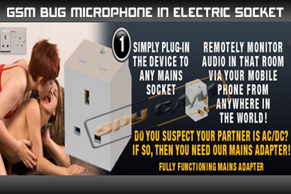 Spy GSM Bug Microphone In Electric Socket