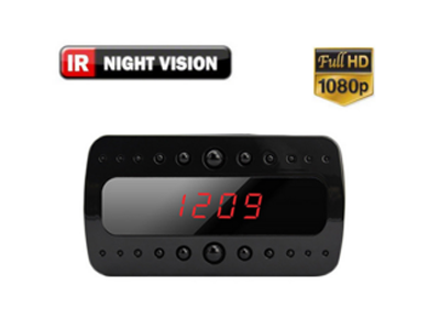 Spy Motion Activated Mini Clock Hidden camera with night vision 1080p HD