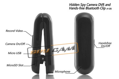 Spy Hidden Clip Bluetooth Camera